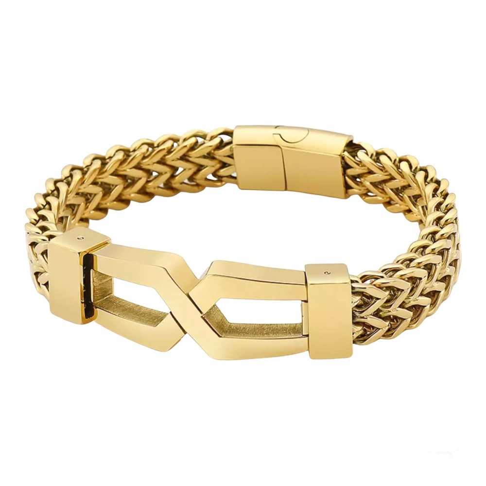 12mm Luxury Stainless Steel Bangle Bracelet - Picture 3 of 12